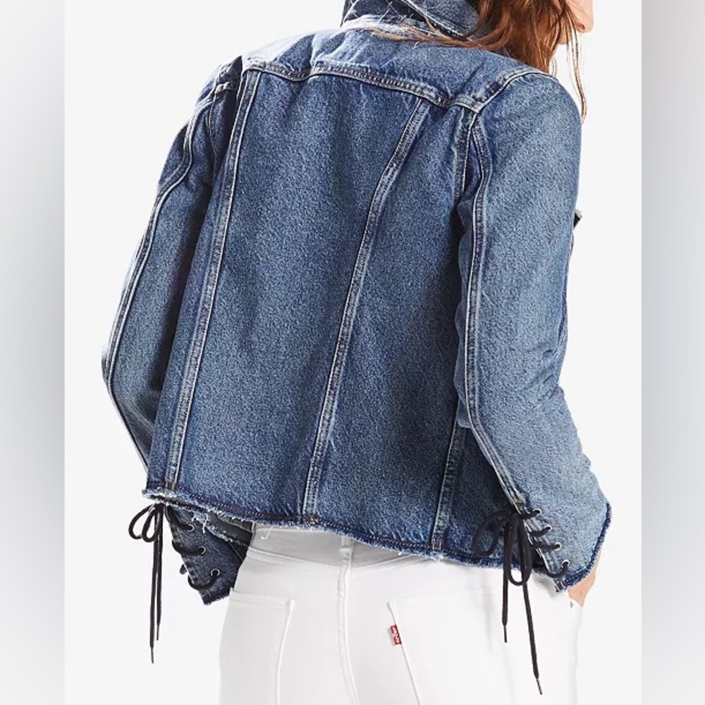 LEVI'S
Trucker Cotton Lace-Up Denim Jacket 100% COTTON Jean Jacket - Picture 4 of 12